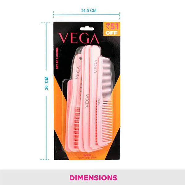 Vega Set Of 6 Comb (Hcs - 03)