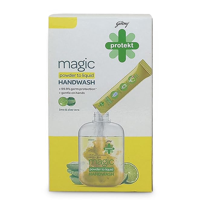 Godrej Protekt Mr.Magic Powder to Liquid Handwash - Lime & Aloe Vera