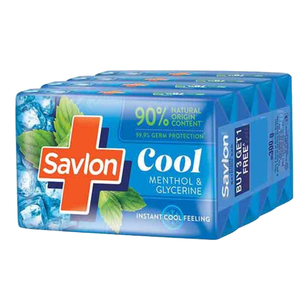 Savlon Cool Soap Menthol & Glycerin 75g (Buy 3, Get 1 Free)