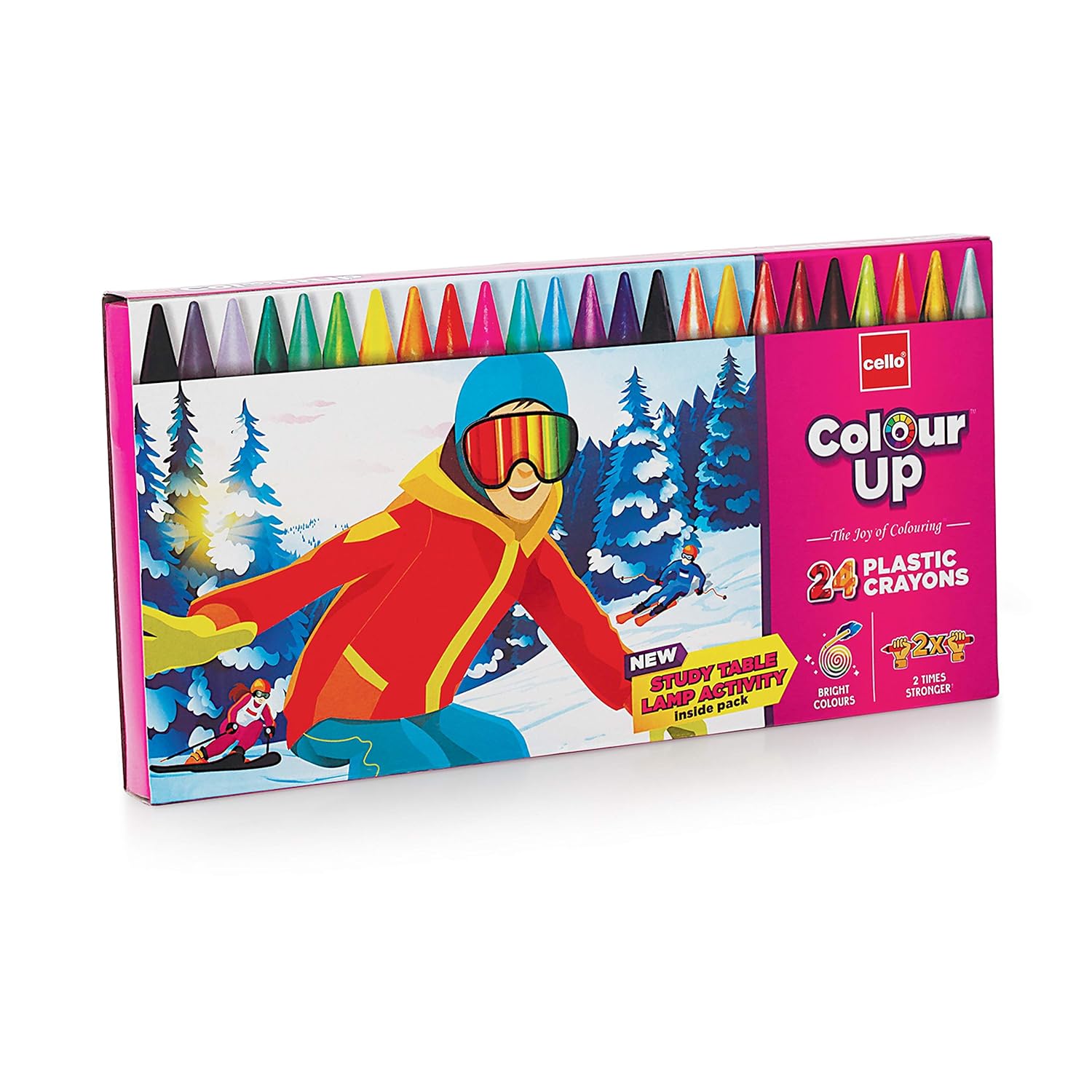 Cello COLOUR UP PLASTIC CRAYONS (pack of 24)