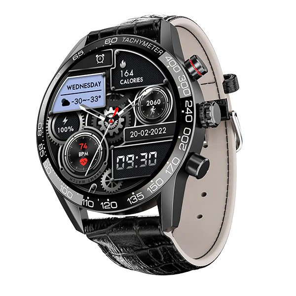 BoAt Enigma Z40 Smartwatch Leather Strap with Bluetooth Calling