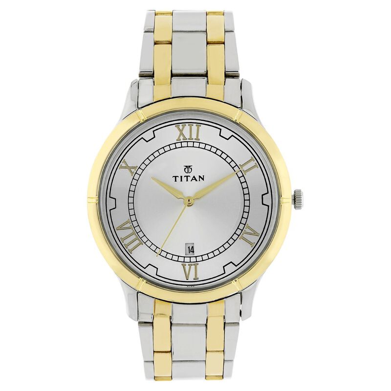 Titan Analog with Date Dial Stainless Steel Strap watch for Men