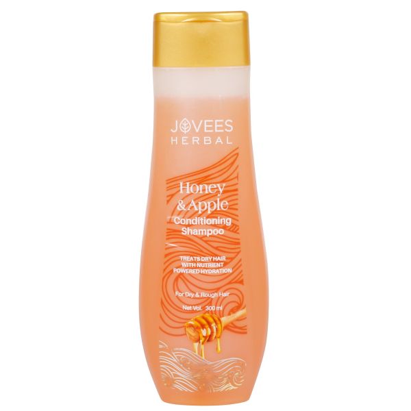 Jovees Herbal Honey & Apple Conditioning Shampoo | With Peach And Aloe Vera Extracts | For Dry And Rough Hair | 300 ml