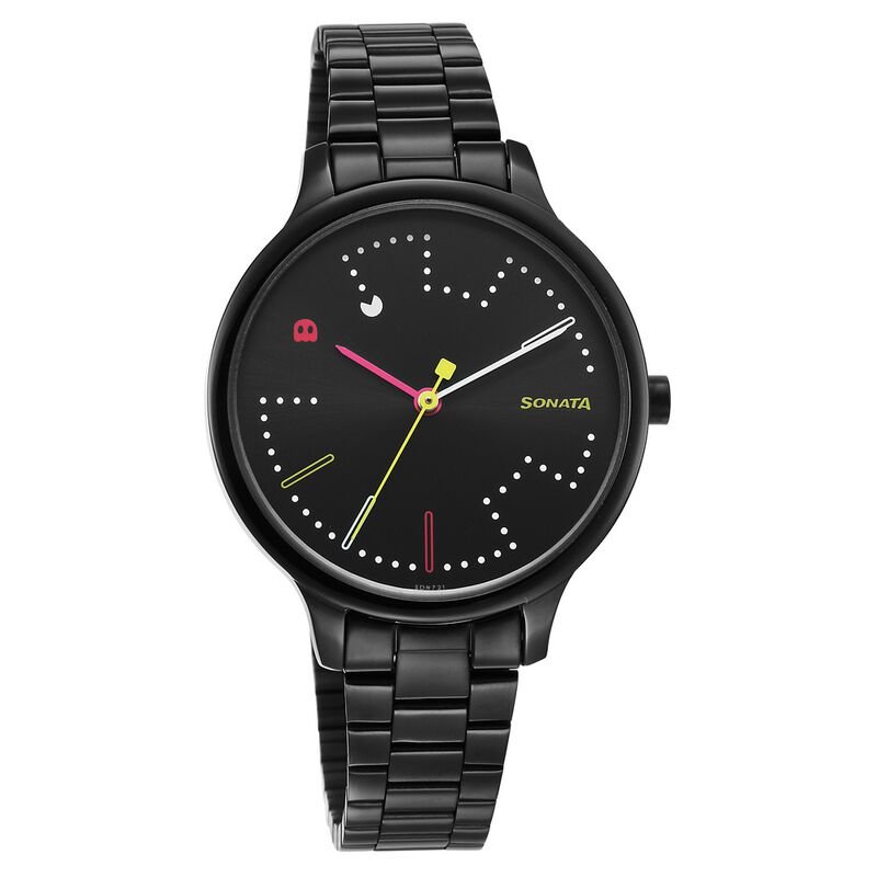 Sonata Play Black Dial Watch for Women87050NM02