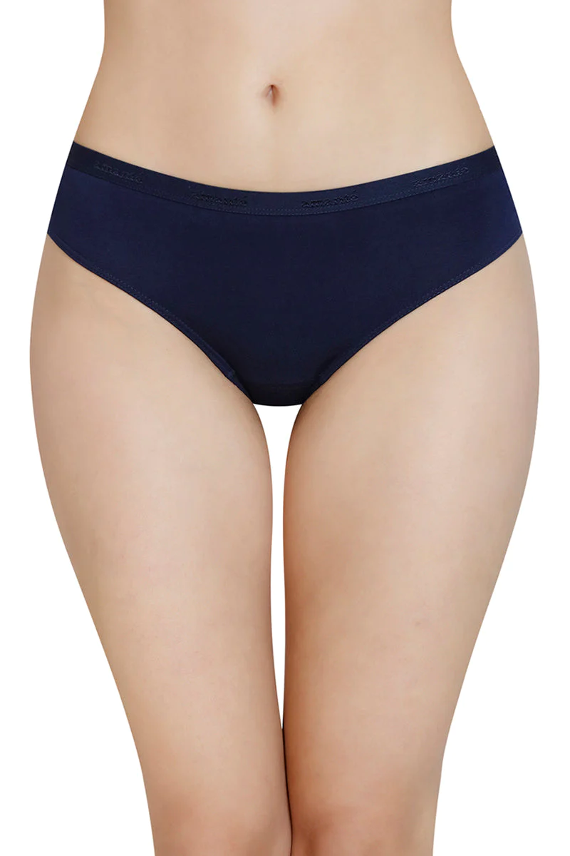 Amante  Solid Mid Rise Modal Bikini Panty