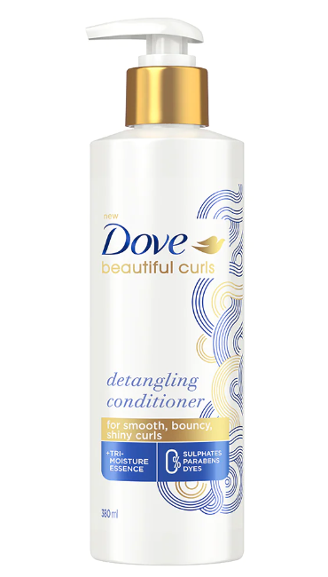 Dove Beautiful Curls Detangling Conditioner 380ml, For Curly Hair