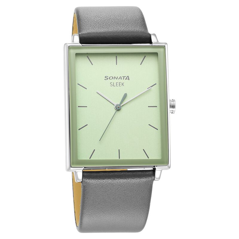 Sonata Sleek Green Dial Analog Watch for Men 7148SL01