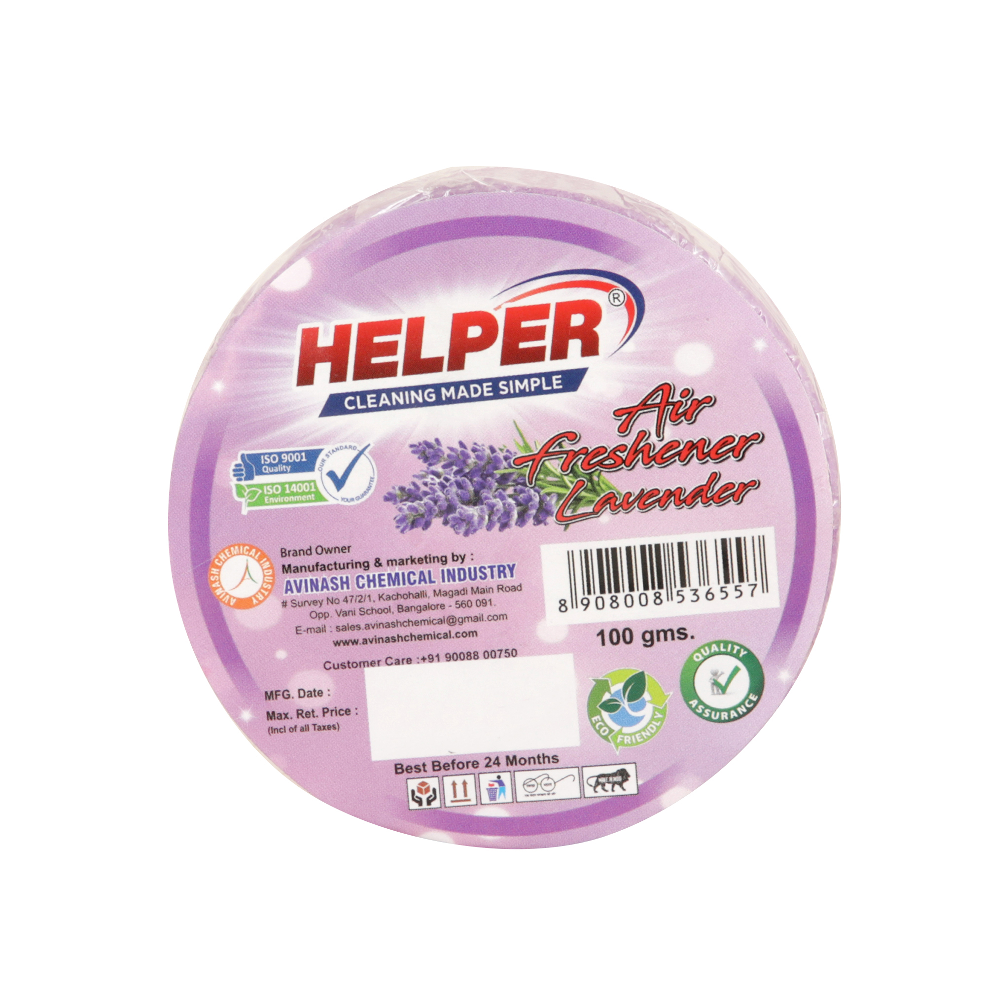 Helper Air Freshner Net Round, Lavender, 100g Box