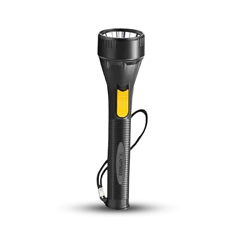 Eveready Blaze DL45 | 1W LED Torch | Powered by 3 AA Batteries | Super Bright White LED | 10000 Lux Output | Wide Beam & Range | Strong & Durable Plastic Body | Black