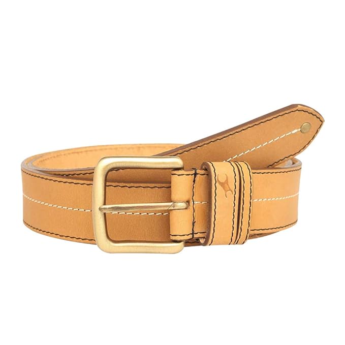 Fastrack Mens Leather Buckle Closure Casual Belt