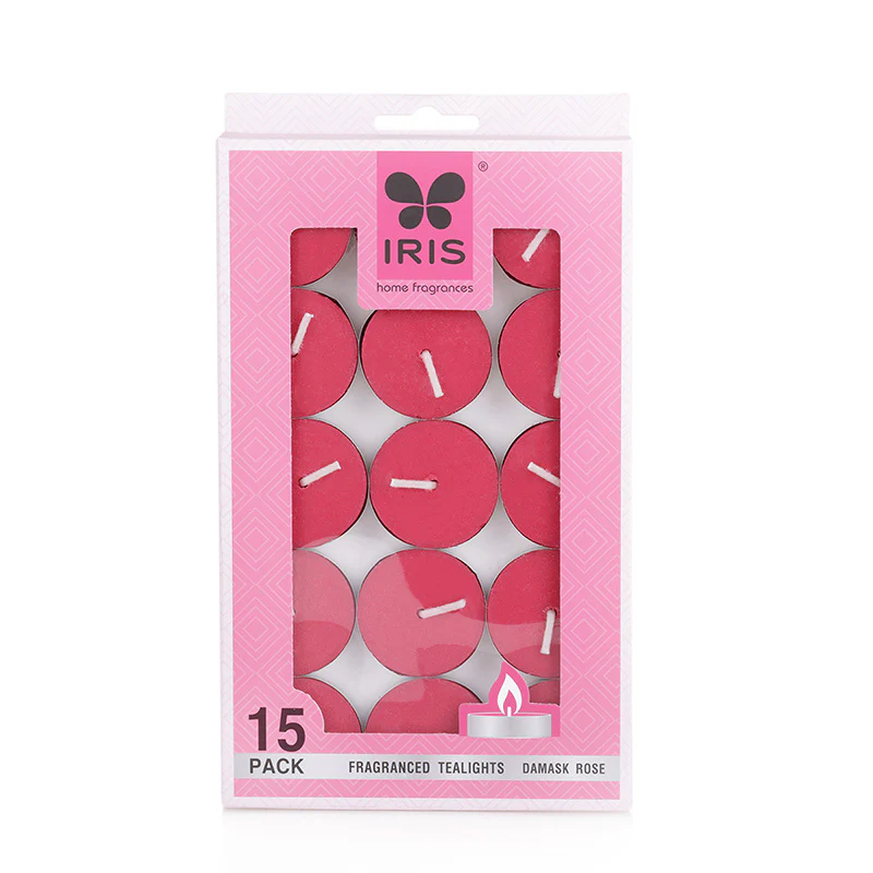 Cycle IRIS 15 Pack Fragranced Tealights - Damask Rose 9gm