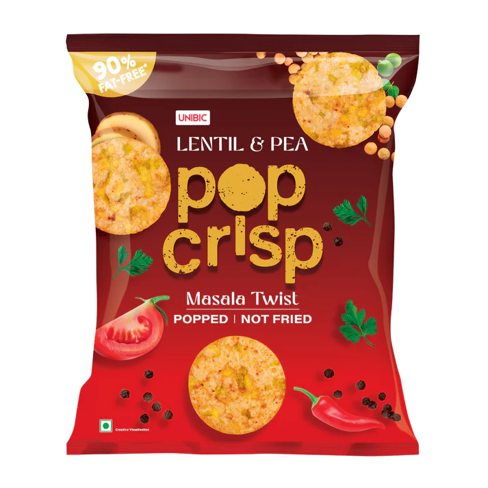 Unibic Lentil & Pea Pop Crisp (Masala Twist)
