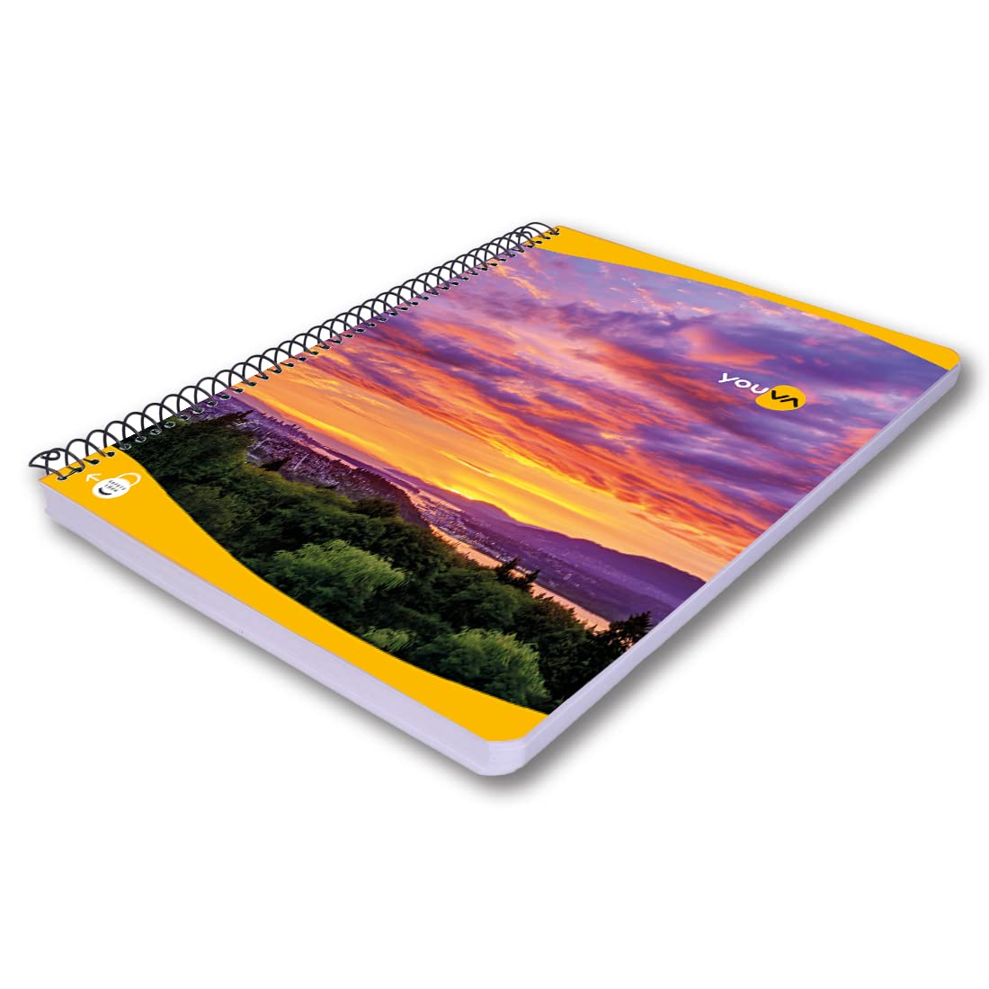 Navneet Youva | Spiral Long Book For Students And Executives | Spiral Bound With Safety Lock | A4 Size - 21 X 29.7 Cm | Single Line | 400 Pages | Pack Of 1