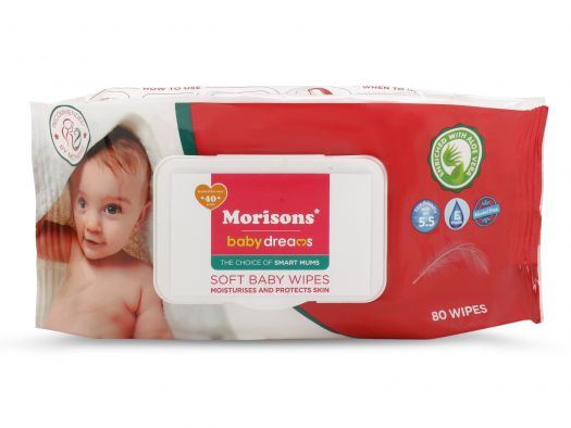 J L Morison Baby Wipes 80s with Lid