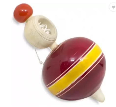 Wooden Ball Rewinding Top (1Nos.)   - Shree Channapatna Toys