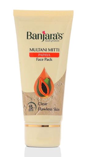 Banjara's Multani Mitti + Papaya Face Pack - 50g (Tube)