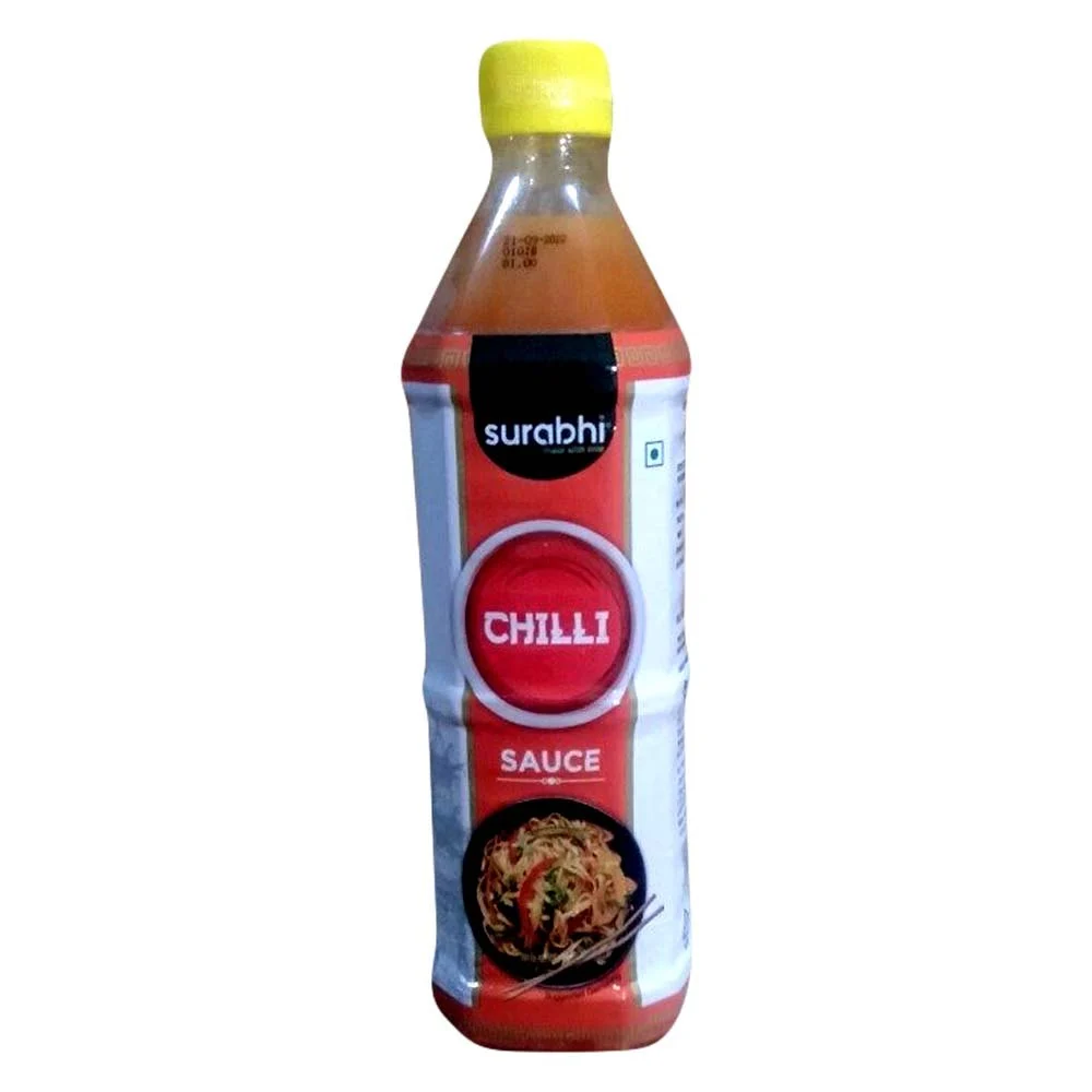 Surabhi red chilly sauce 700gm glass bottle