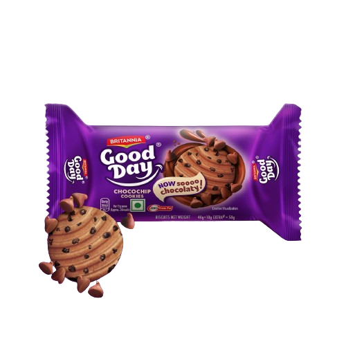 Britannia Good Day - Chocochip Cookies, Crunchy, Teatime Snack, 111 g