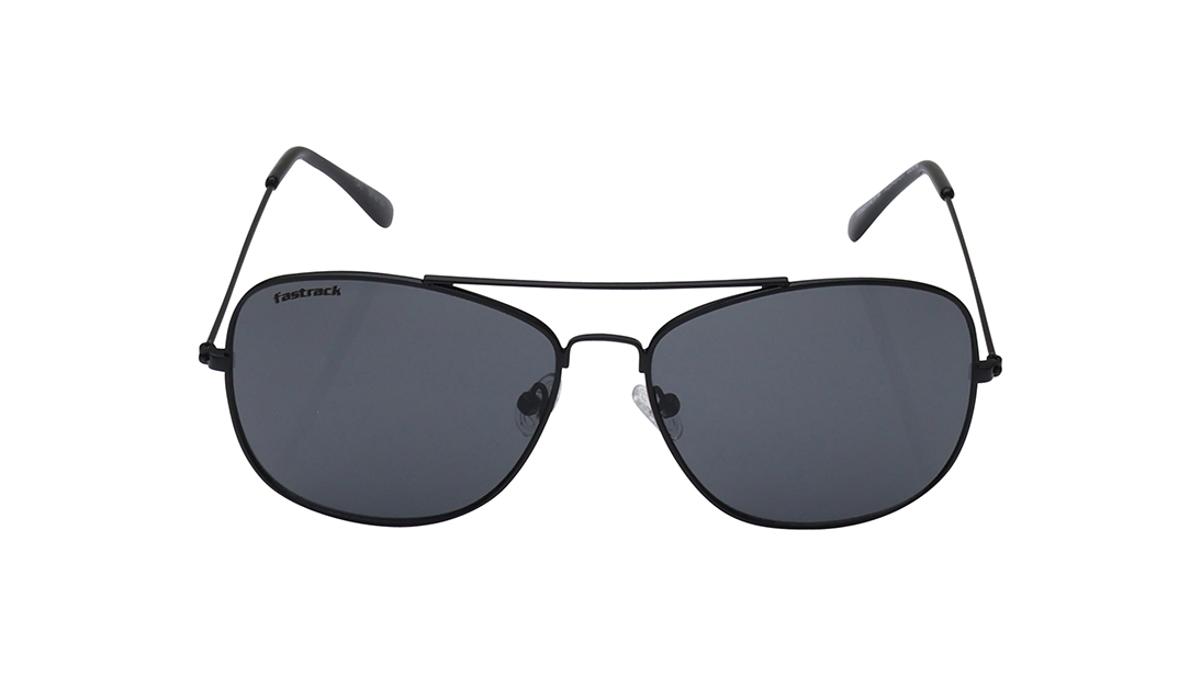 FASTRACK Black Navigator Unisex Sunglasses (M254BK5V)