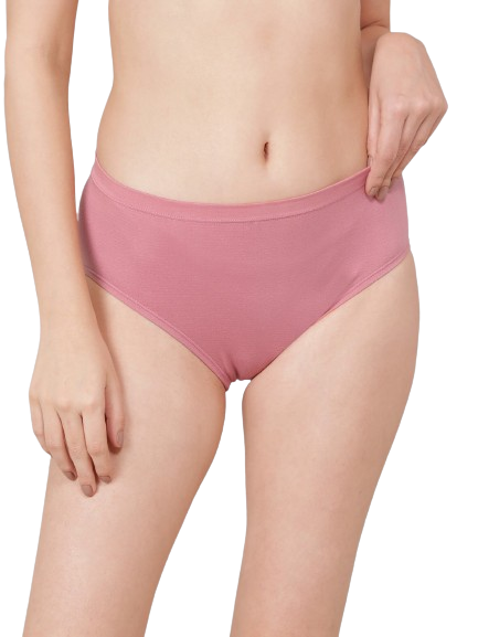Jockey Women's High Coverage Seamfree Microtouch Nylon Elastane Stretch High Waist Hipster With StayFresh Treatment - Heather Rose