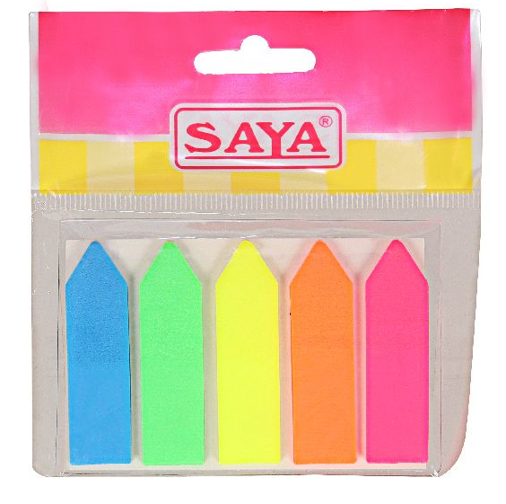 Saya PET Stick-eee Flags - Easy To Use, 5 Colours, 45 mm x 12 mm, 1 pc