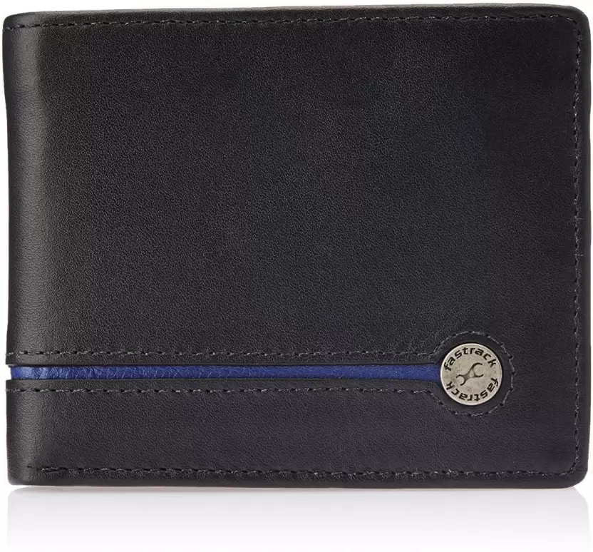 Fastrack  Men Casual Black Genuine Leather Wallet - Mini  (6 Card Slots)