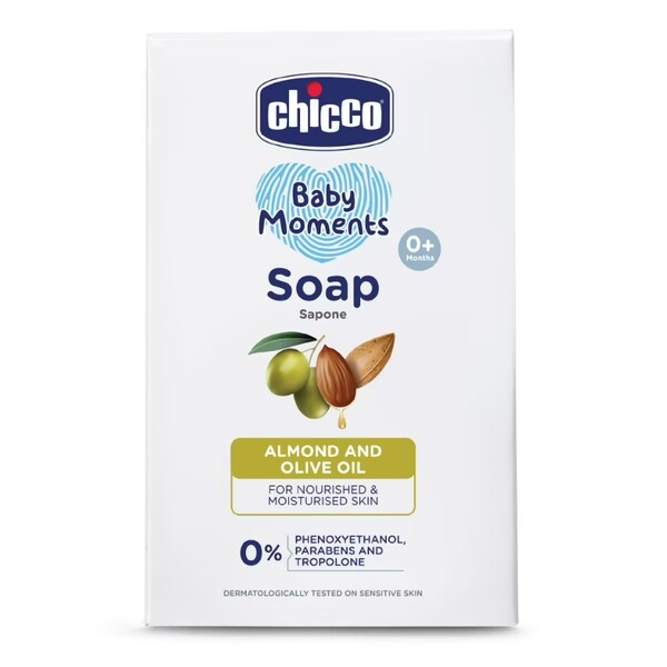 Chicco Baby Moments Soap - Almond and Olive