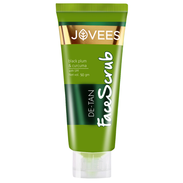 Jovees Detan Face Scrub With SPF |Turmeric & Aloe Vera|All Skin Types 100gm