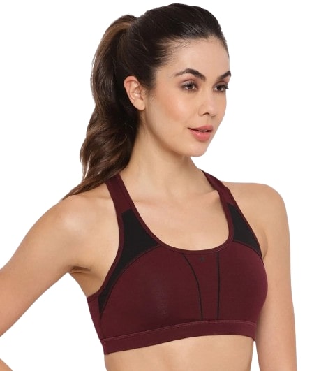 Racer Back Medium Impact Sports Bra With Removable Pads | SB08