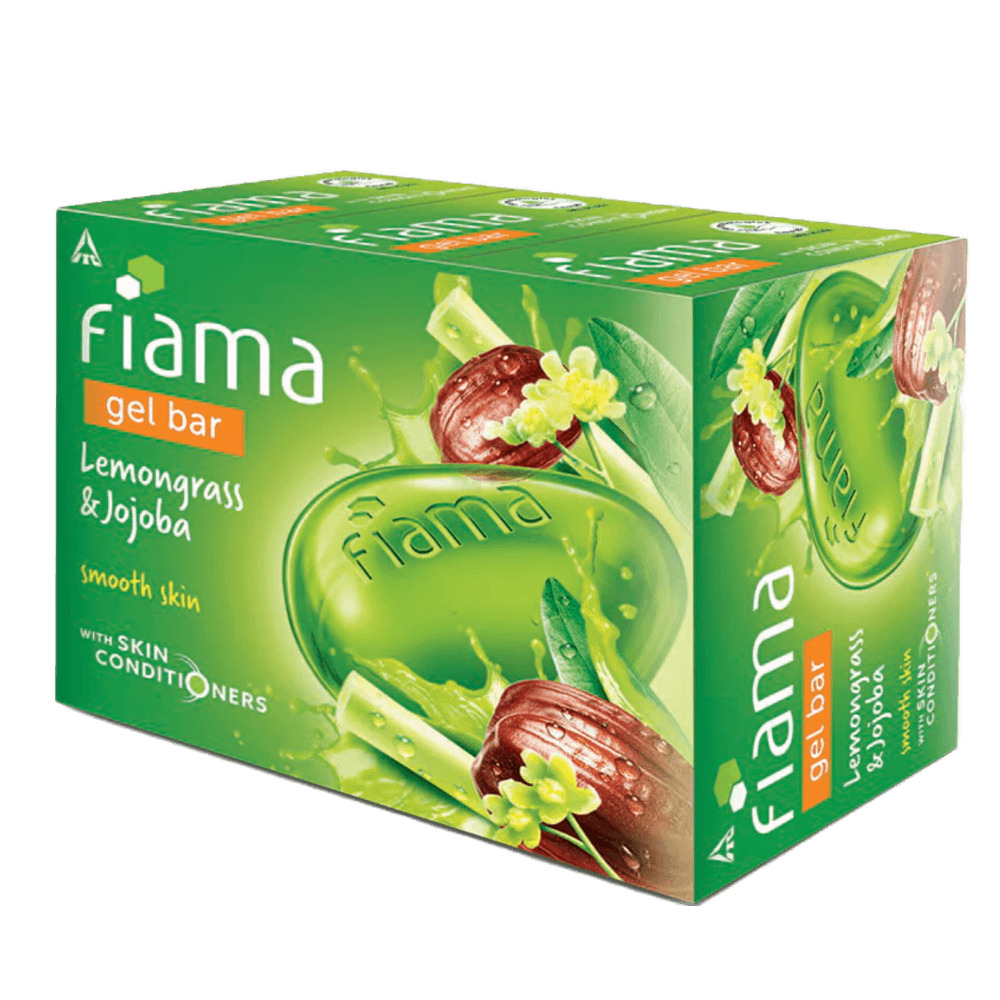 Fiama Gel Bar Lemongrass And Jojoba For Smooth Skin With Skin Conditioners 125G Pack Of 3 soap