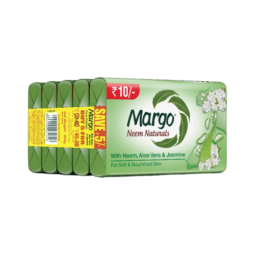 Margo Neem Naturals With Neem, Lemon & Jasmine 40g Set Of 5 - 200g