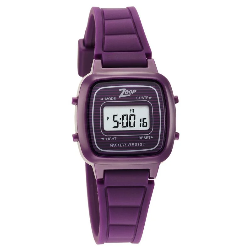 Zoop By Titan Digital Purple Dial Plastic Strap Watch for Kids