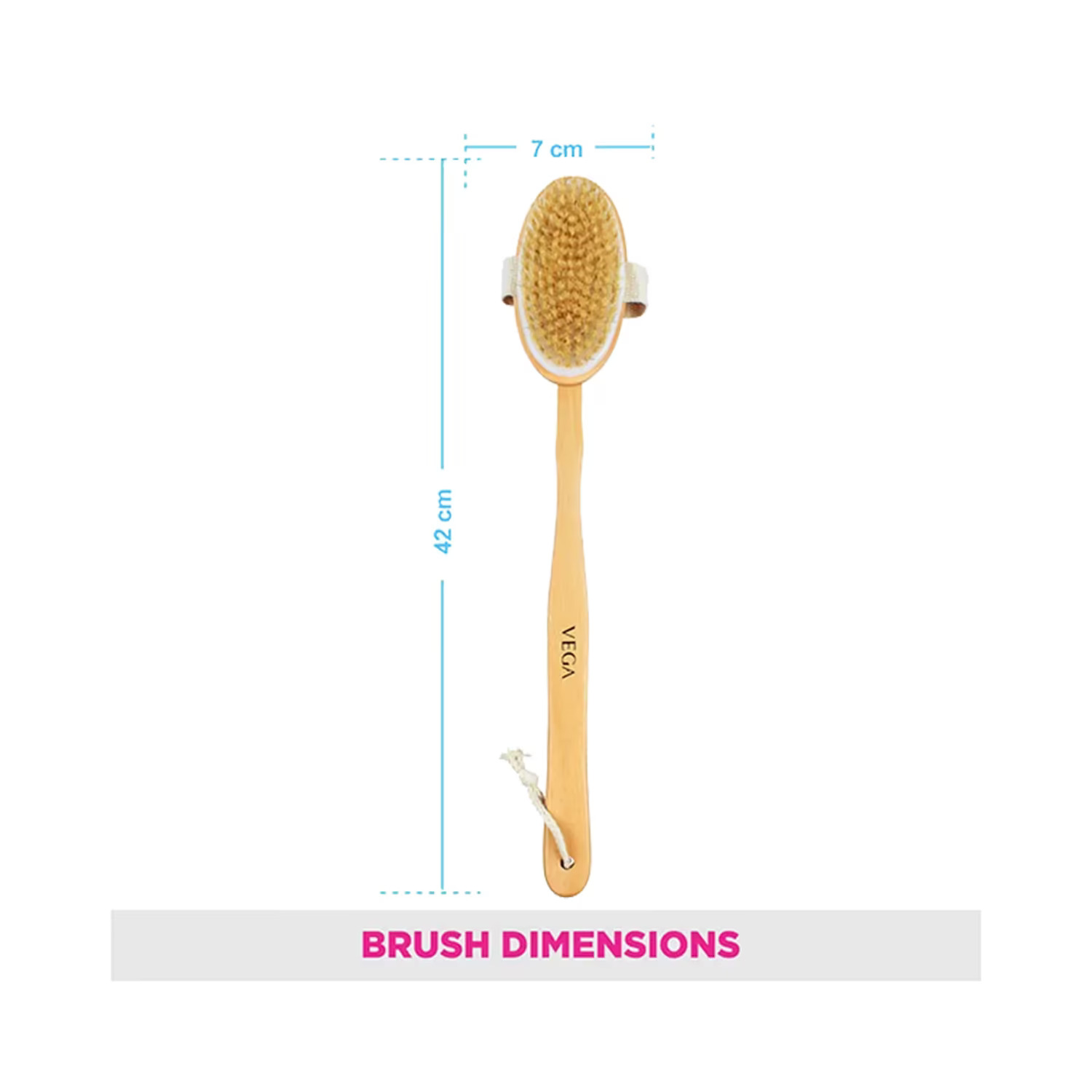 Vega Natural Bristle Bath Brush, (NBA1/3)