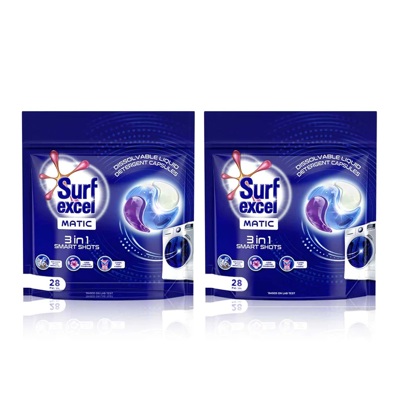 Surf Matic Smart Shots 28 Capsules Pack Of 2