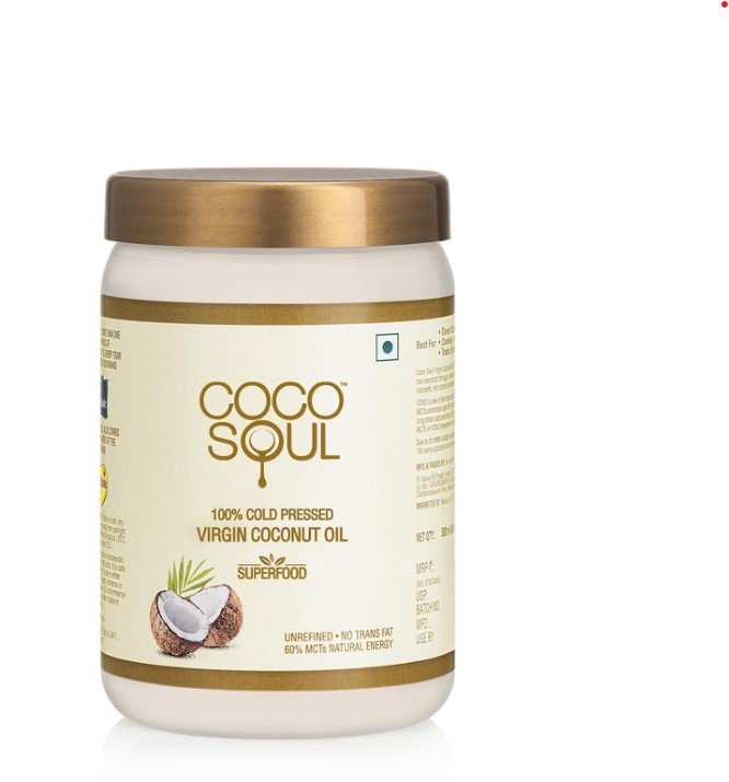 Coco Soul Cold Pressed Unrefined Virgin Coconut Oil | 60% MCT | Multipurpose Usage | Daily Cooking| Keto Friendly | Naturally Cholesterol Free | A1 grade real coconut | From Makers of Parachute 500 ml