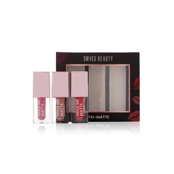 SWISS BEAUTY TRI-MATTE LIPSTICKS