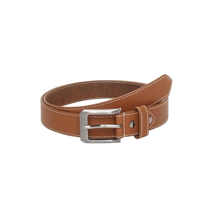 Fastrack Buckle Closure Mens Leather Casual Belt (ORANGE, FREE SIZE)