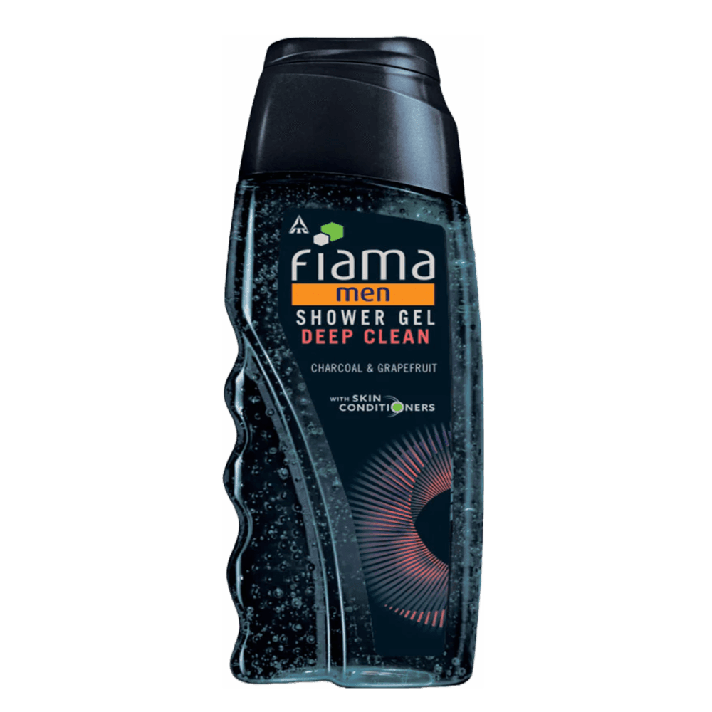 Fiama Men Shower Gel Deep Clean bodywash with Skin Conditioners and Charcoal & Grapefruit for clean skin, 250ml bottle