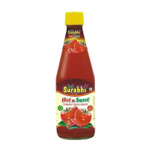 Surabhi Tomato Chilli Sauce - Hot N Sweet, 500 g