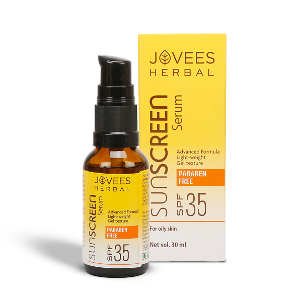 Jovees Sunscreen Face Serum SPF 35 | Aloe Vera & Carrot Extract 30ml