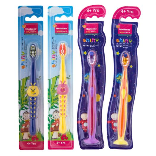 J L Morison Shiny Kids Tooth Brush Combo (Pack of 4)