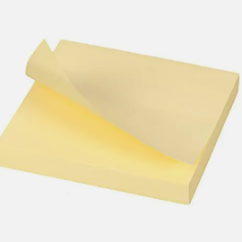 Saya Stick-eee Note Pad - Easy To Use, Yellow, 75 mm x 78 mm, 1 pc