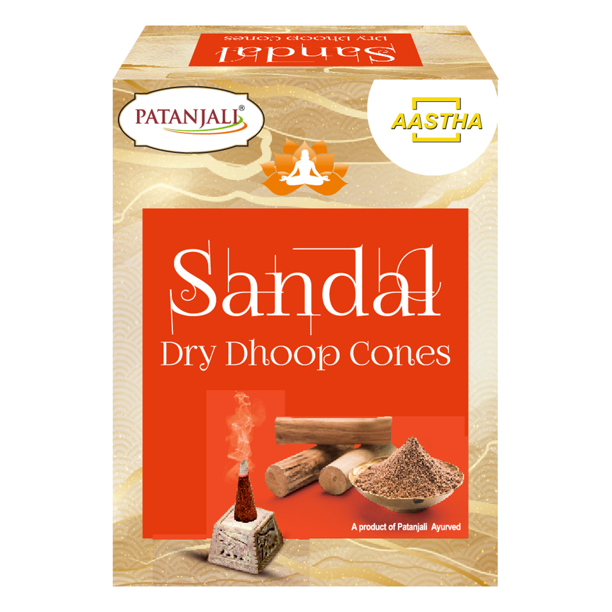 Patanjali Aastha Sandal Dry Dhoop Cone