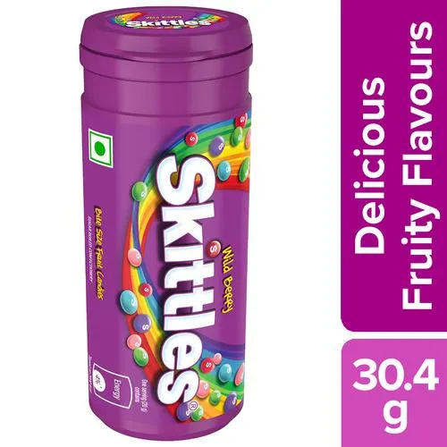 Skittles Bite-Size Fruit Flavour Candies - Wild Berries, 4x30.4 g Multipack