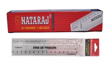 Nataraj Transparent Scale 62 - 15 cms, 10 pcs