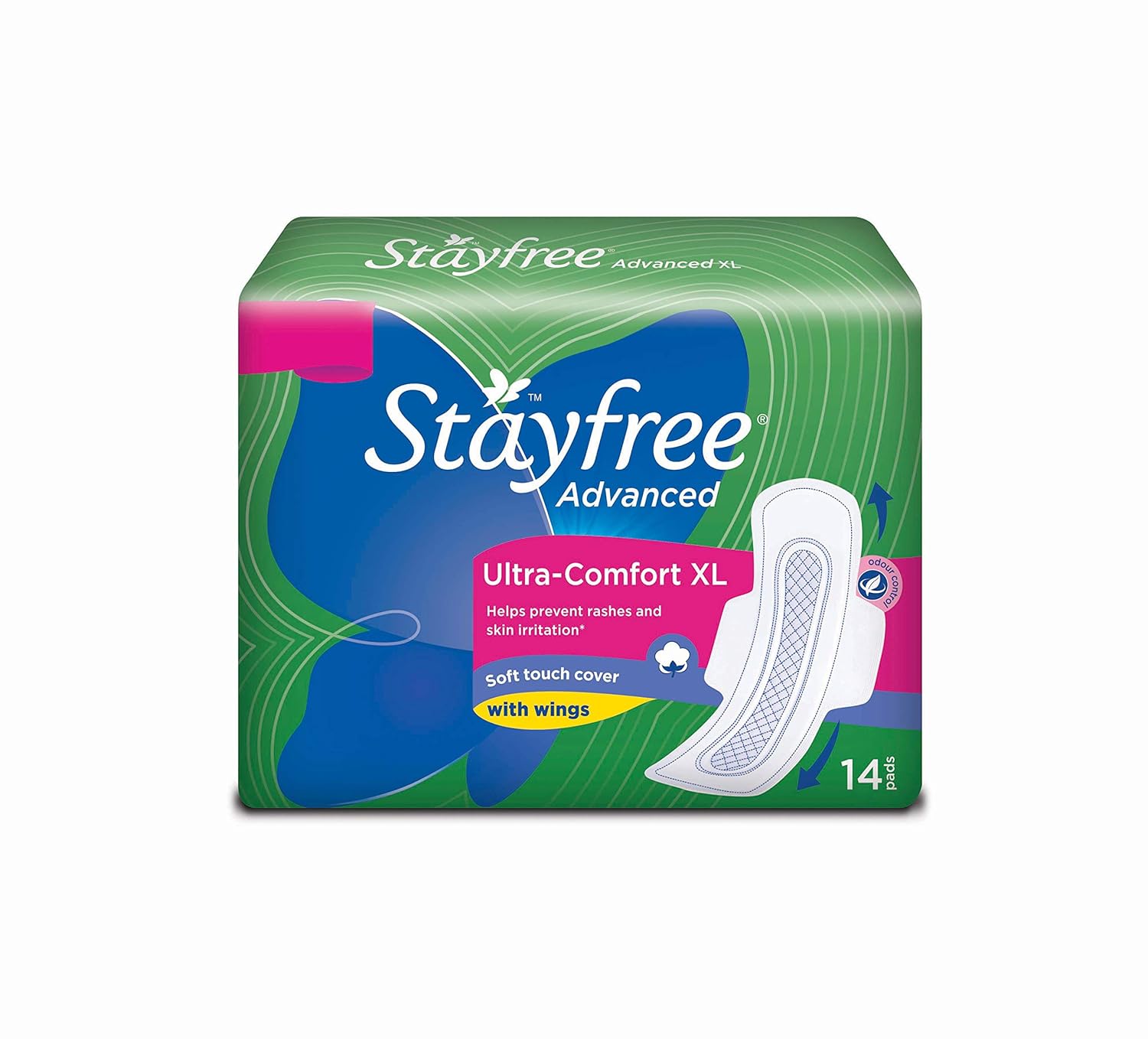 Stayfree Advanced XL Ultra Comfort Sanitary napkins with Wings (14 Count)