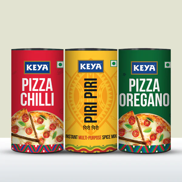 Keya International Sprinklers Combo | Italian Pizza Oregano 80gm | Piri Piri 80gm | Italian Pizza Chilli