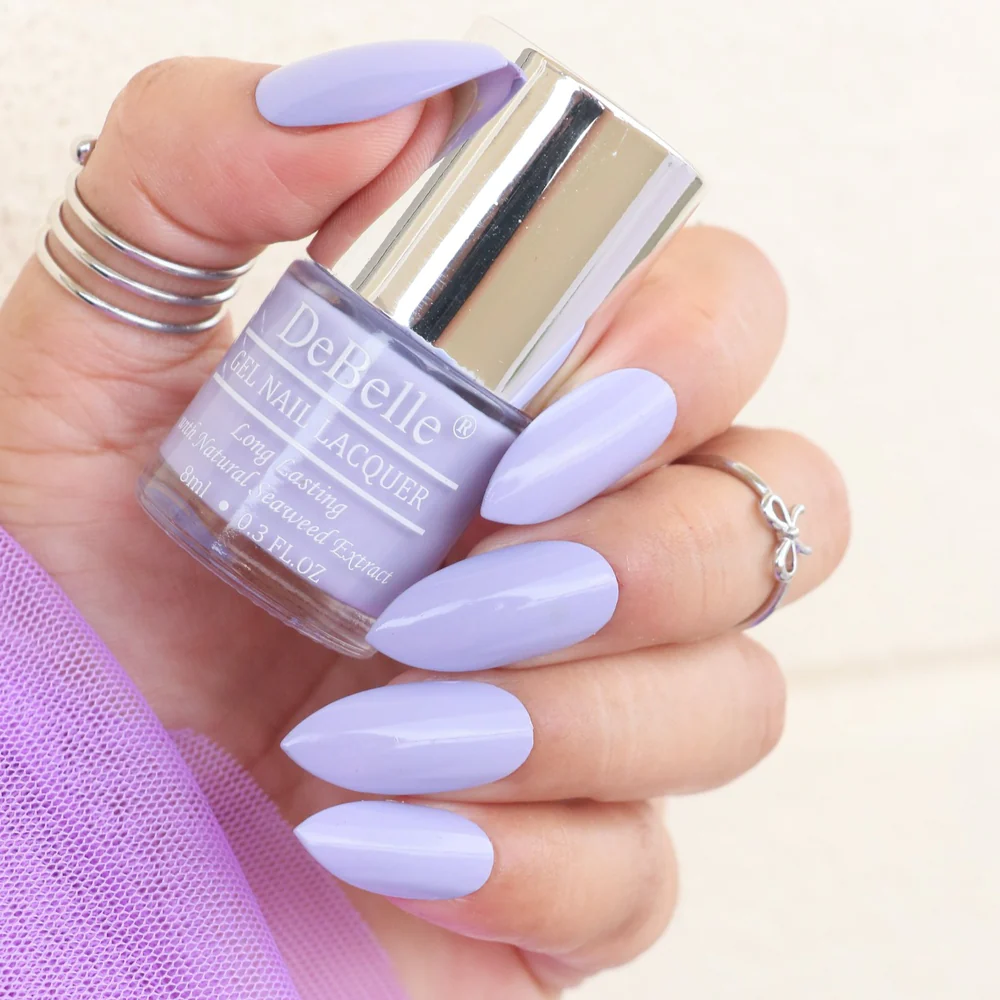 DEBELLE GEL NAIL LACQUER BLUEBERRY BLISS | PASTEL PURPLE NAIL POLISH - 8ML