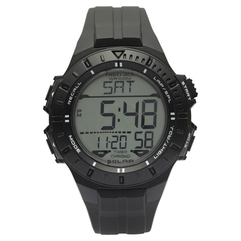 Fastrack Streetwear Digital Dial PU Strap Watch for Guys