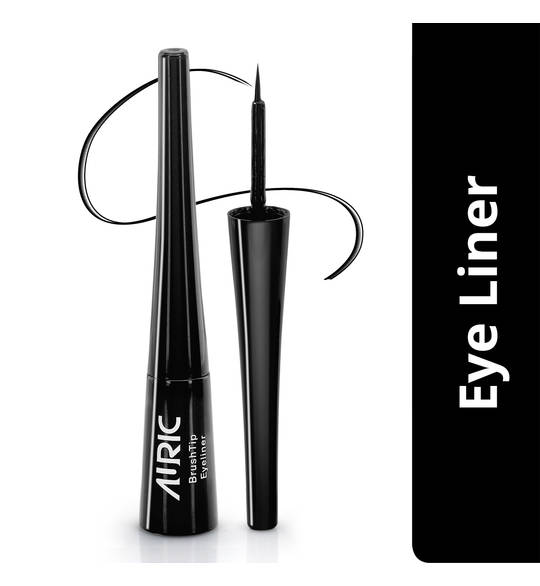Auric BrushTip Eyeliner, Midnight Black - 3.5 ml
